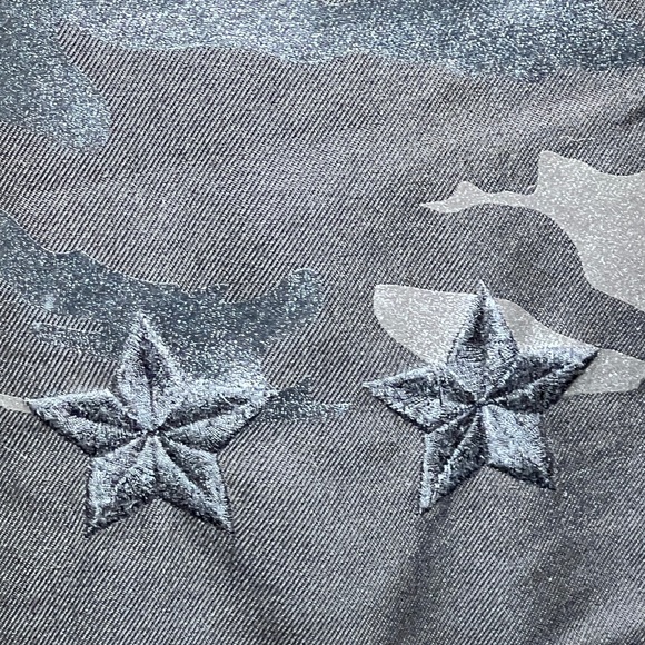 Zadig & Voltaire Black Cotton Military Style Jacket w Embroidery Size Small - Picture 6 of 16